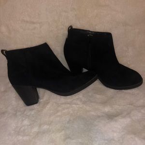 Black zip up booties